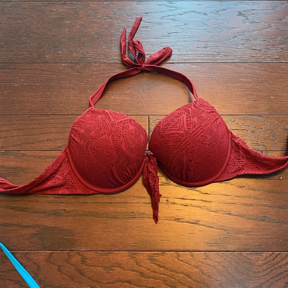 Burgundy bikini top
